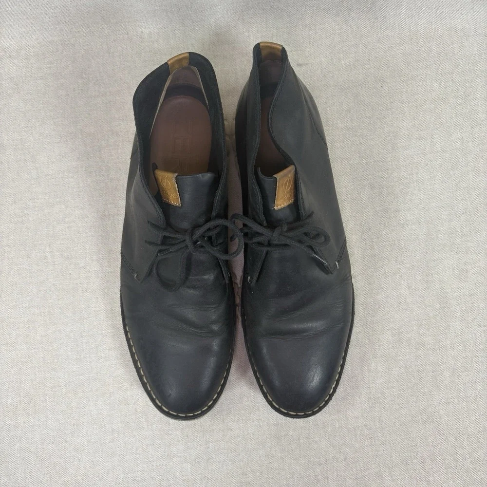 Cole Haan ZEROgrand Chukka Boots Mens 9.5 Black Leather Comfort Preppy Workwear